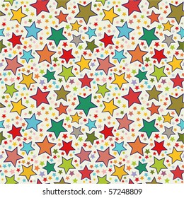 Estrellas coloridas con un patrón transparente