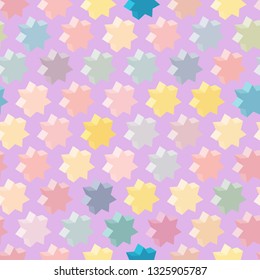 Colorful stars. Seamless pattern. Abstract background.