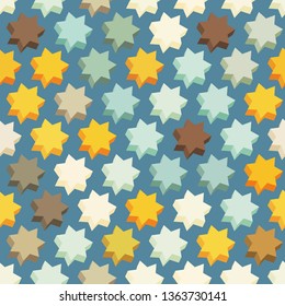 Colorful stars. Seamless pattern. Abstract background.