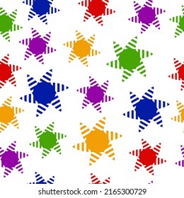 colorful stars seamless pattern perfect for background or wallpaper