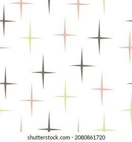 Colorful stars seamless pattern. Starry Sky Colorful Background. Festive Stars Wallpaper.
