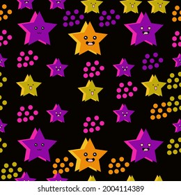 colorful stars seamless pattern for your girls or boys.Creative vector pattern.