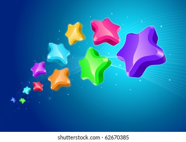 colorful stars vector background.