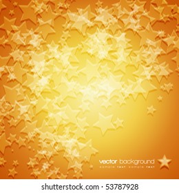 Colorful stars vector background with text