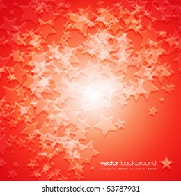 Colorful stars vector background with text