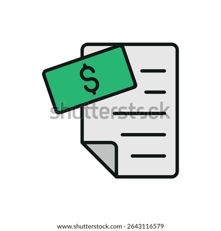 Colorful statement page with dollar sign detail. Useful for app or online finance themes.