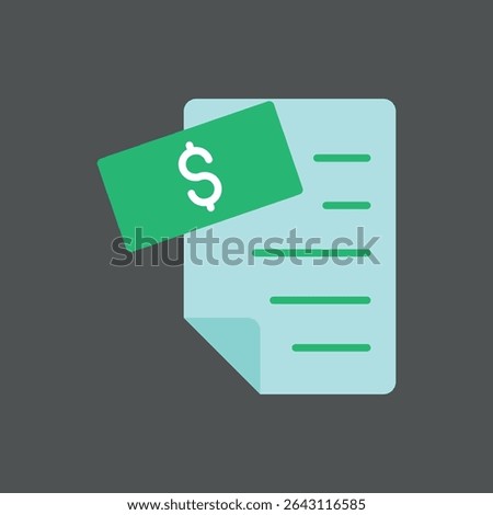 Colorful statement page with dollar sign detail. Useful for app or online finance themes.