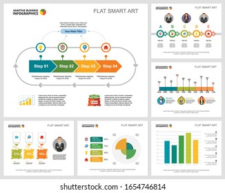 Coloridas estadísticas o análisis conjunto de gráficos infográficos de concepto. Elementos de diseño empresarial para plantillas de diapositivas de presentación. Para informes corporativos, publicidad, diseño de volantes y diseño de afiches.