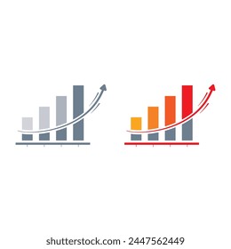 colorful statistics bar chart. bar chart concept for economy, education world
