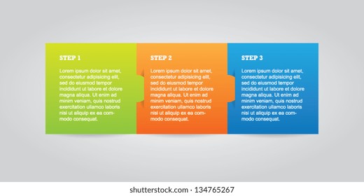 Colorful Step by Step Boxes