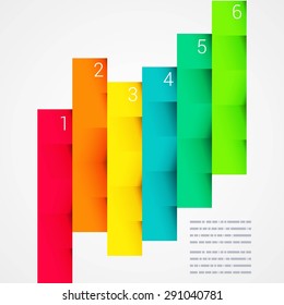 Colorful Step by Step design. Minimal style infographic template layout. Vector Illustration.