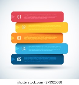 Colorful Step by Step design. Vector Illustration.