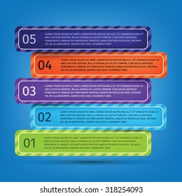 Colorful Step by Step Design. Vector Illustration