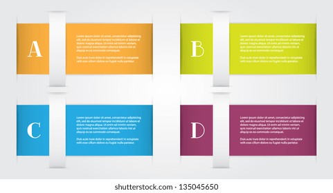 Colorful Step by Step Vector Banner Template