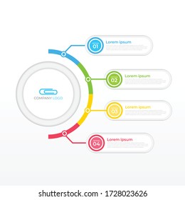 Colorful step and option infographic template