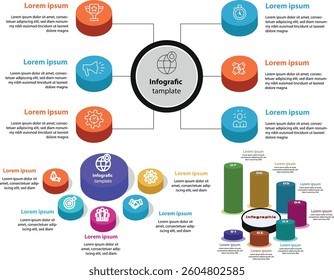 Colorful Step-by-Step Process Infographic for Marketing and Analytics