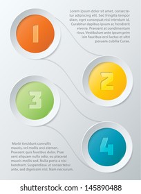 Colorful Steps Infographics Elements. Vector Illustration.