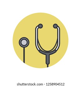 colorful stethoscope vector icon
