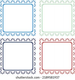 colorful sticker frame set, design suitable for digital printing