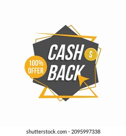 Colorful sticker on white background. Money return label, shop sale offers and cash back banner. Golden coins in wallet set. Vector Illustration of money back for promotion, sales, discounts. 