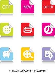 colorful stickers