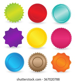 Colorful Stickers and Labels Element