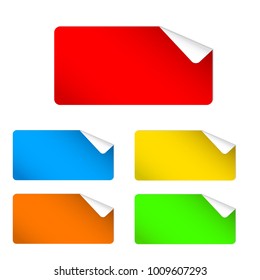 Colorful stickers for sale and offer, stock vector illustration