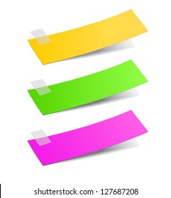 Colorful stickers set, vector illustration