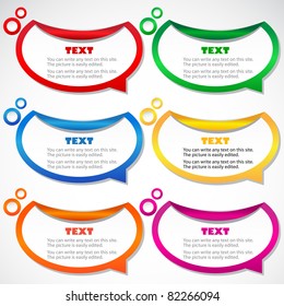 Colorful stickers for speech
