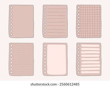 Colorful sticky note design set for illustration background