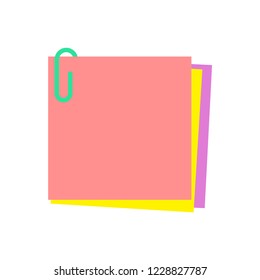 colorful sticky note icon vector