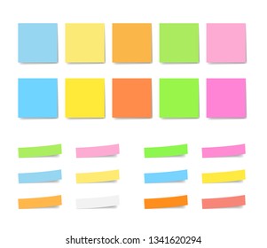Colorful sticky note variation set