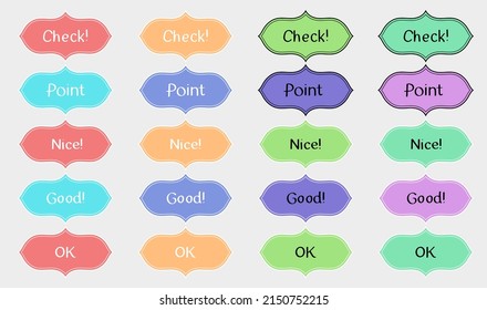 Colorful sticky note vector set 