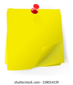 Colorful Sticky Notes Attached Red Pin Stock Vector (Royalty Free ...