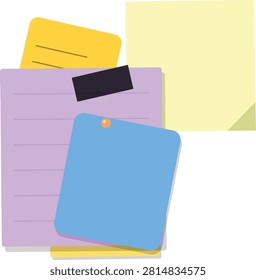 Colorful sticky notes bundle organize ideas boost productivity