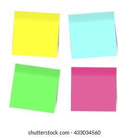 Colorful Sticky Notes Infographics Elements Vector Stock Vector ...