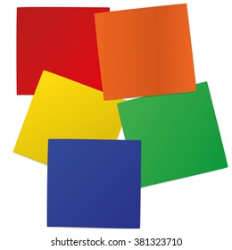 Colorful sticky notes  isolated on a  white background
