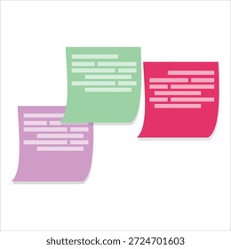 Farbige klebrige Notizen Memo-Vektorgrafik