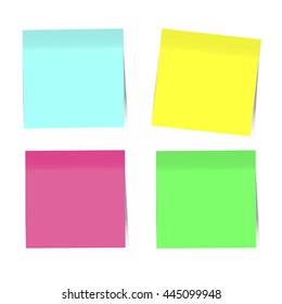 Colorful Sticky Notes. Vector 