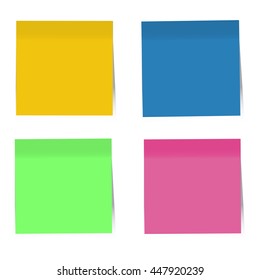 Colorful Sticky Notes. Vector 