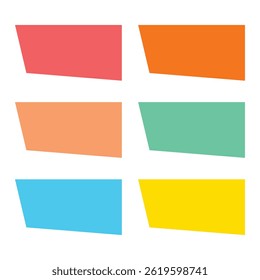 El colorido diseño de Vector de notas adhesivas presenta un conjunto de etiquetas de papel en blanco e íconos para mensajes comerciales