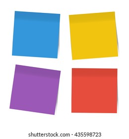 Colorful Sticky Notes. Vector Illustration