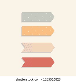 Colorful sticky reminder note papers set