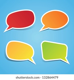 Colorful Sticky Speech Bubbles