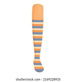 Colorful stocking icon cartoon vector. Winter sock. Feet shoes