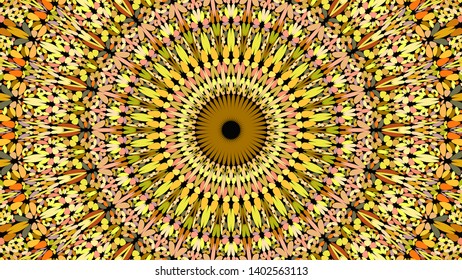 Colorful stone ornate mandala pattern wallpaper design - bohemian abstract vector background graphic