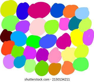 Colorful stone vector illustration, Color pallets, Beautiful color collection