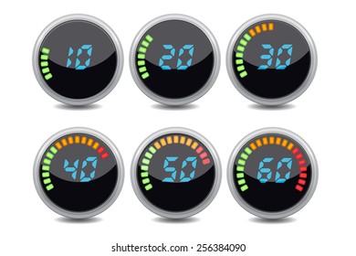 Colorful Stopwatches Digital