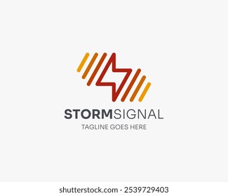 Colorful storm signal technology logo