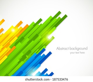 Colorful straight lines. Design for Brazil soccer championship. Vector illustration